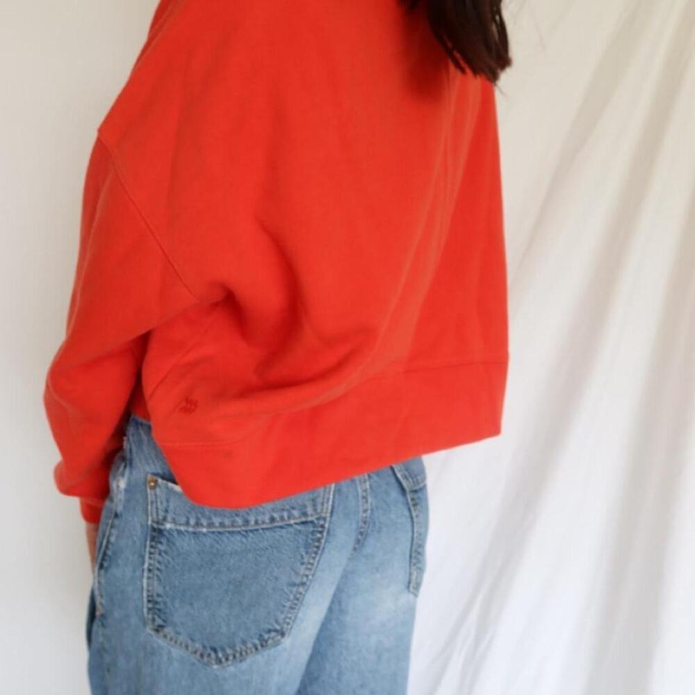 Orangered oversized crewneck sweatshirt oversized - Picture 5 of 7
